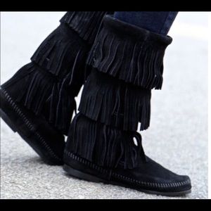 Minnetonka Fringe Boots